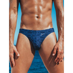2Eros V20 Signature Print Swim Brief Navy (T11104)
