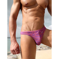 2Eros V80 Signature Print Swim Thong Purple (T11110)