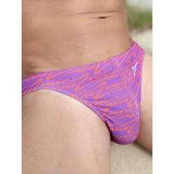 2Eros V80 Signature Print Swim Thong Purple (T11110)