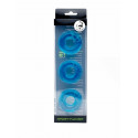 Sport Fucker Chubby Rubber 3-pc Cockring-Set Ice Blue