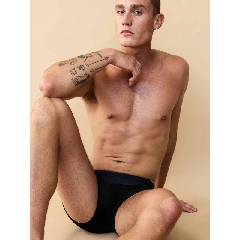 Supawear Ribbed Trunk Underwear Black (T11210)
