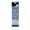 Sport Fucker Chubby Rubber 3-pc Cockring-Set Clear