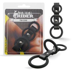 RudeRider 3-Cockring-Strap Silicone Small (T9957)