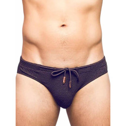 2Eros V30 Textured Swim Brief Signet Black (T9888)