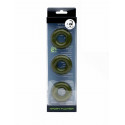 Sport Fucker Chubby Rubber 3-pc Cockring-Set Army Green