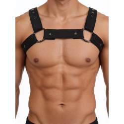 Neoprene Sport Muscle Harness Black Adjustable (T9079)