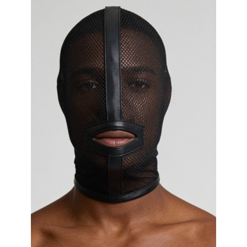Rude Rider Fishnet Hood with String Fastener Black (T9040)