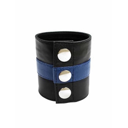 Rouge Leather Zip Wrist Band Wallet Black/Blue (T11489)