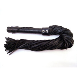 Rouge Long Leather Flogger Black (T11351)