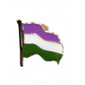 Pin Waving Gender Queer Flag