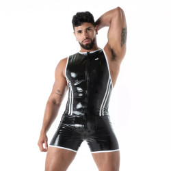 ToF Paris Full Zip Latex Second Skin Body Black (T14439)