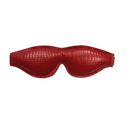 Rouge Leather Large Padded Blindfold Anaconda Print Burgundy/Black (T11401)