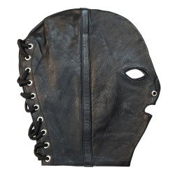 Rouge Leather Mask with Stripe Black (T11421)