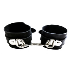 Rouge Rubber Wrist Cuffs Black (T11453)