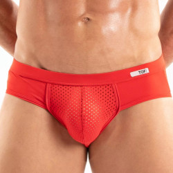 ToF Paris Temptation Microfiber Brief Underwear Red (T12183)