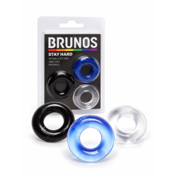 Brunos Stay Hard Stretch Cock Ring Set 3 pcs. (T13827)