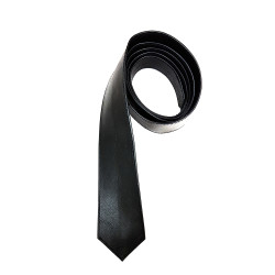 Rouge Leather Tie Black (T11412)