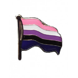 Pin Waving Gender Fluid Flag (T4749)