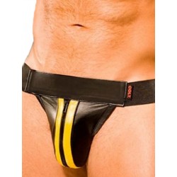 Colt Leather Zip Jock - Yellow (T0024)