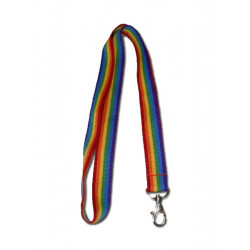 Rainbow Gay Pride Lanyard / Key Chain Long with Buckle (T0144)