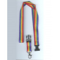 Gay Pride Rainbow Lanyard / Key Chain Long with detachable Buckle