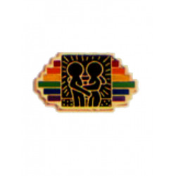 Pin Rainbow Stripes w/Design (T5219)