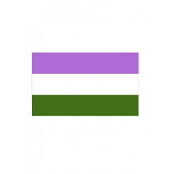 Gender Queer Flag Aufkleber / Sticker 5.0 x 7,6 cm / 2 x 3 inch (T5197)
